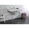 Kingston Brass 36 Carrara Marble Console Sink with Acrylic Legs, Marble WhiteBrushed Nickel LMS36MASQ8 - alternate 2